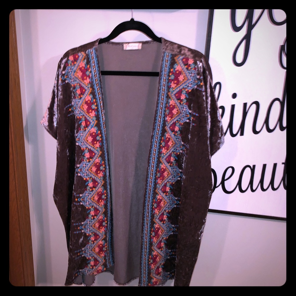 Bohemian velvet cardi